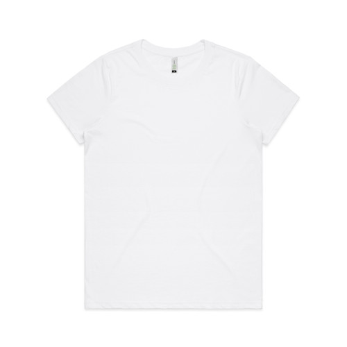 WHITE wo's-maple-organic-tee-white